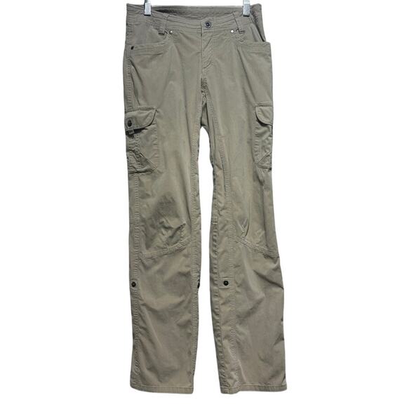 Kuhl Pants - Kuhl Womens Hiking Pants Size 4 Regular Tan Cargo Roll Up Outdoor Utility Travel